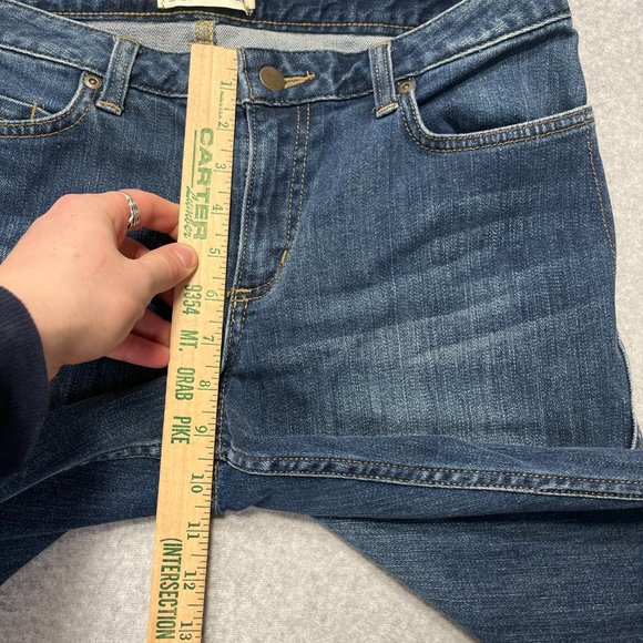 Carhartt Jeans Womens 10 Blue Straight Denim Cotton Blend Medium Short 32x29 - Picture 5 of 11